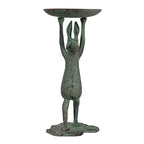 Creative Co-Op Cast Iron Bunny Rabbit Pillar Candle Holder (Holds 3 Inch Pillar Candle), Patina Finish - color: Patina