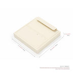 Oirlv Microfiber Jewelry Display Storage Tray Pendant Stud Earrings Tray Organizer Necklace Stud Earrings Jewelry Plate Necklace Holder(Beige) - color: Earring and Necklace P13407