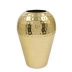 Hosley's 10" High Gold Finish Hammered Metal Vase – Elegant Gift for Floral Arrangements, Weddings, Special Events, Aromatherapy, Spa, Reiki, Meditation - color: Gold
