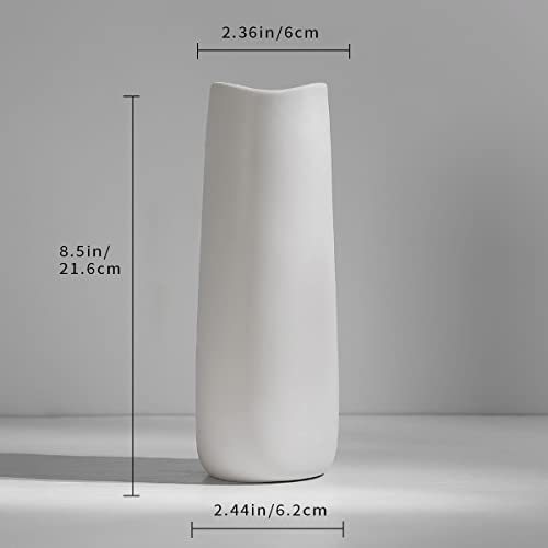 Ceramic Vases - Nordic Minimalism Style Decoration, Elegant Vase for Mantel, Table, Living Room Decoration, White Modern Geometric Decorative Flowers Vases for Home Decor - color: Color B, size: Large