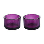 2 Pcs Glass Tealight Candle Holder Clear Tea Light Candle Cups Votive Candles Holders Containers Floating Candles Holders Dining Table Candle Holder Wedding Table Centerpieces Purple - color: Purple