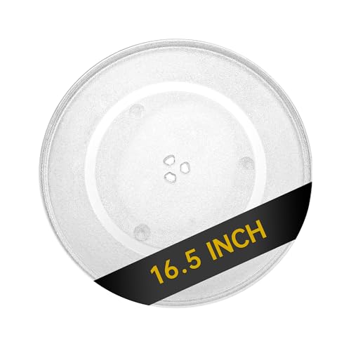 16.5" Microwave Glass Turntable Plate, 16.5" / 42cm Microwave Tray Replacement Glass Plate, Glass Tray Replacement for LG, GE, Magic Chef, Hotpoint, Panasonic, Kenmore, etc - size: 16.5"