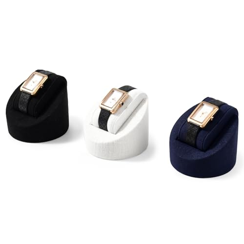 Microfiber Single Watch Stand Display Jewelry Watch Showcase Display Stand(Blue) - color: Blue