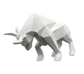 SMRTHMRT Abstract Geometric Sculptures Animals Statues,Collectible Figurines Home Office Tabletop Ornaments (White Bull) - color: White Bull