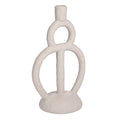 Bloomingville Modern Sculptural, Ivory Taper Candle Holder, Cream