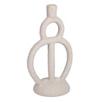 Bloomingville Modern Sculptural, Ivory Taper Candle Holder, Cream