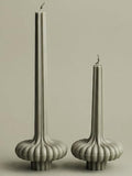LAWA Set of 2 Pumpkin Base Candle - Beautiful Handmade Pillar Unscented Soy Wax Elegant Aesthetic Vase Candle Housewarming Gift Home Room Shelf Decor Idea (Jade) - color: Jade