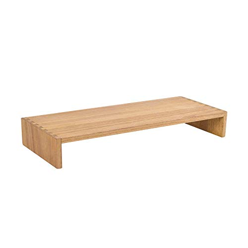 KIRIGEN Wooden Computer Stand - Monitor Arms, Laptop & TV Stand - Workspace Platform (59, Natural) - color: Natural, size: 59cm