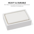 YEW DESIGN - Matte White Square Soap Dish for Bathrooms and Kitchens (Square White) - color: Matte White, size: Soap Dish Square
