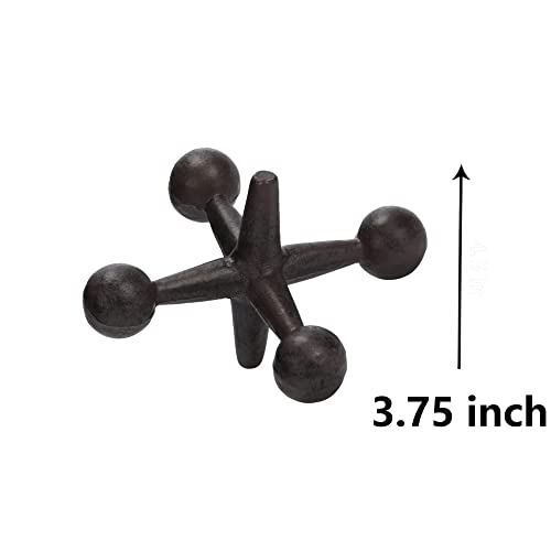 6.75" H Jack Decor Cast Iron Decorative Jacks for Home, Iron Bookends, Door Stop,Paperweight（1 PC）