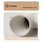 Body Vase 8.27" Collarbone Shaped Ceramic Flower Vase for Home Decor, Clavicle Bone Sculpture Art Decor, Modern Minimalist Flower Holder for Living Room