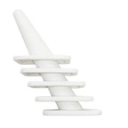 MOOCA 10 Pcs Set Finger Ring Display, Stackable Ring Holder Display Made by Rubber, Jewelry Storage Jewelry Stands for Shows, White Color, 1 3/8 W x 2 1/4 D x 2 1/8 H in - color: 10 pieces, White Rubber