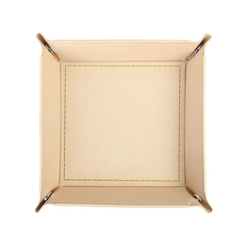 siduater Valet Tray Desktop Storage Organizer – Vegan Leather Catchall Bedside Vanity Tray Nightstand Caddy Holder for Remote Controller, Watch, Keys, Phone, Wallet, Coin, Jewelry, Beige - color: Beige