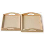 Make Market 13" Wooden Tray, 6 Pack