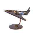 Stealth Plane (F-117) Collectible Handmade Metal Art Figurine, Desk Accessories, Trophy, Boss Gift, Home Office Décor, Aircraft - style: Stealth Plane (F-117)