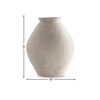 Signature Design by Ashley Hannela 12" Modern Distressed Polyresin Vase, Antique Tan - color: Tan, size: 12 Inch