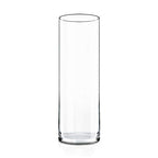 CYS Excel Clear Glass Cylinder Flower Vase, 14" Height x 4" Diameter, Elegant Hand-Blown Glass Wedding Floral Centerpiece Versatile Hurricane Candle Holder - size: H-14" D-4"