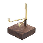 Hipiwe Adjustable Metal Arms Display Stand Easel with Wooden Base - Small Display Easel Holder for Displaying Fossil Coral Geodes Rock Mineral Agate Plate Seashell and Photos, 2"x2"x3.2"
