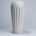 White Ceramic vase, Bohemian Farmhouse Style, 8 Inch vase for Pampas Grass Flower, for Modern Dining Room Tabletop Centerpiece, Creative Gifts (Glaze-1) - color: Glaze-01