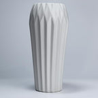 White Ceramic vase, Bohemian Farmhouse Style, 8 Inch vase for Pampas Grass Flower, for Modern Dining Room Tabletop Centerpiece, Creative Gifts (Glaze-1) - color: Glaze-01