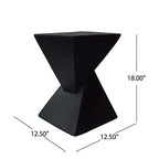 Christopher Knight Home Jerod Light-Weight Concrete Accent Table, Black - color: Black