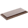 Plymor Solid Walnut Rectangular Wood Display Base with Ogee Edge, 10.75" W x 6.125" D x 0.75" H - size: 10" x 5" x 0.75"