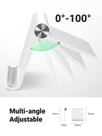 UGREEN Cell Phone Stand for Desk Phone Holder Foldable Portable Adjustable Compatible with iPhone 17 Air 16 15 14 13 Pro Max, iPhone 12 11 Plus SE XS XR 8 7, Office Desk Travel Accessories, White - color: White
