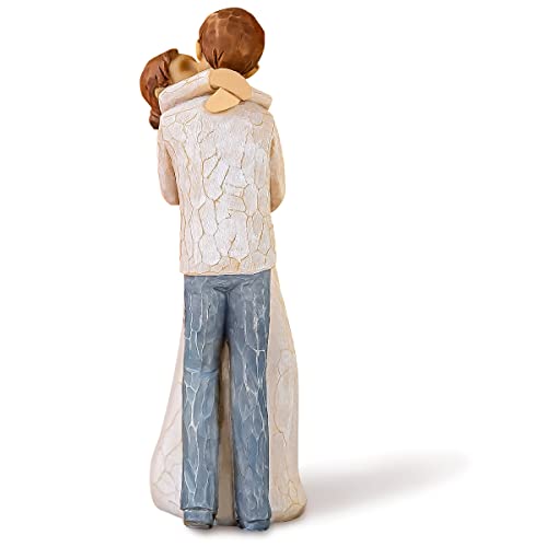 AIDLNS Couple Figurine Gift for Wife - Husband and Wife Hug Statue Hand-Painted Sculpture Romantic Anniversary Birthday Christmas Love Gifts for Girlfriend Boyfriend - color: Couple Figurine