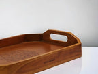 Vesta Homes Extra Large Wooden Serving Tray for Home, Kitchen, Breakfast, Restaurant, Office Organizer, Dining Table | Premium Acacia Wood |18 * 12 * 3 Inches | Handcrafted in India - size: 18" x 12" x 3" (Single Tray)
