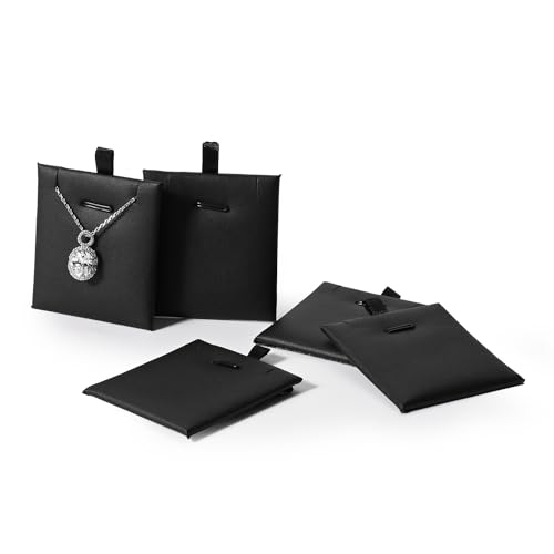 Oirlv 10 PCS Jewelry Cards PU leather Earring Necklace Card for Selling Jewelry Display Cards - style: PJ01103