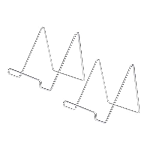 Alipis 2pcs Metal Display Stand for Photo Frames Magazines Home Decor Modern Minimalist Tabletop Ornament Metal Craftsmanship for Office Living Room Display