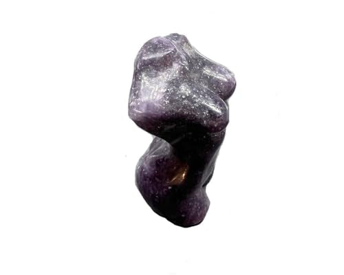 Natural Phosphosiderite Crystal Female Model Figurine Hand Carved Body Sculpture Statue Gemstone Small Figurine Reiki 3 Inch Home Office Decor Ornaments 100-150 Grams - color: Phosphosiderite