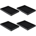 Quelay Stackable Jewelry Tray Jewelry Organizer Tray Showcase Display Empty Plate Bracelet Ring Earring Organizer - color: Black
