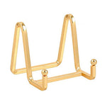 Plate Holder Easel Display Stand - 3 inch Metal Plate Stands for Display - Tabletop Picture Stand - Gold Iron Easels for Display Pictures | Photo Frames | Book | Decorative Plates | Plaque - 1 Pack - size: 3 inch