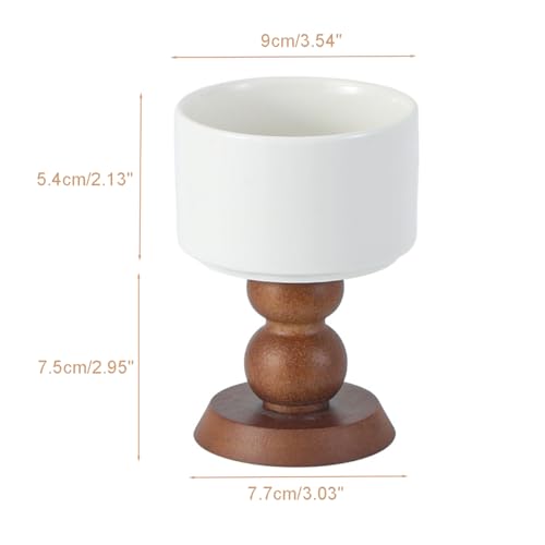 Marble Wood Candlestick Holders, Natural Stone Candle Holder Decorative Candle Stands for Home Decor Wedding, Dinning, Party, Table Centerpieces