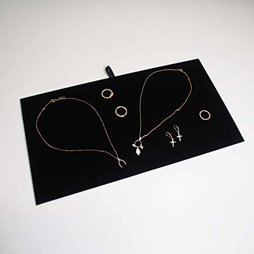 888 Display USA Black Velour Jewelry Pads 5 Pack - Organizer for Jewelry Trays - color: Black