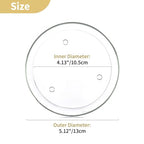 Nuptio Candle Plate Clear Glass Candle Tray Round Pillar Candle Holder Large Tray - 1 Pc for Wedding Party Dinner Event Bathroom Centerpiece Home Decor, 5.12 Inches in Diameter - size: Medium-1Pc