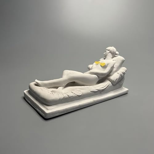 Minimalist Abstract Female Sculpture Decor, Vintage Classical Plaster Figurine, Aesthetic Body Art Statue, Nordic Modern Home Decor for Living Room Bedroom Shelf Desk Coffee Table Gift