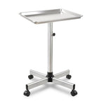 Salon Tray on Wheels, Rolling Tattoo Tray, Adjustable Hair Stylist Tray, Metal Mayo Stand Tray, Salon Color Tray Use As Medical Tray, No-Rusting - color: Silver