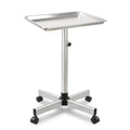 Salon Tray on Wheels, Rolling Tattoo Tray, Adjustable Hair Stylist Tray, Metal Mayo Stand Tray, Salon Color Tray Use As Medical Tray, No-Rusting - color: Silver