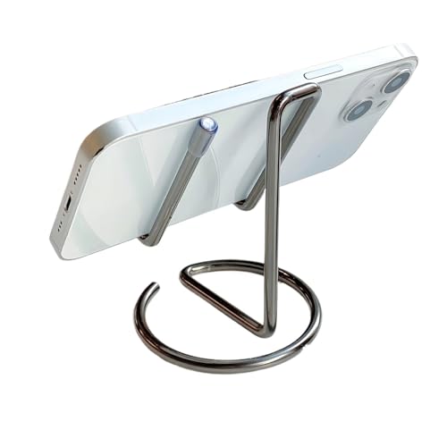1-Piece Minimalist Mobile Phone Tablet Stand Iron - Space-Saving Metal Creative Desktop(Rose) - color: Rose