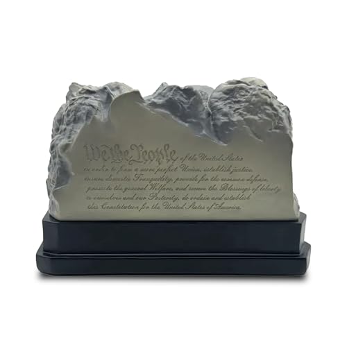 Trumpmore Mount Trumpmore Statue | Collectible Donald J. Trump Sculpture | Constitution Inscription on Back | Trump Bust for Desk, Shelf, or Cabinet | Political Memorabilia & Presidential Gift Idea
