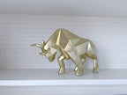SMRTHMRT Abstract Geometric Sculptures Animals Statues,Collectible Figurines Home Office Tabletop Ornaments (Gold) - color: Gold