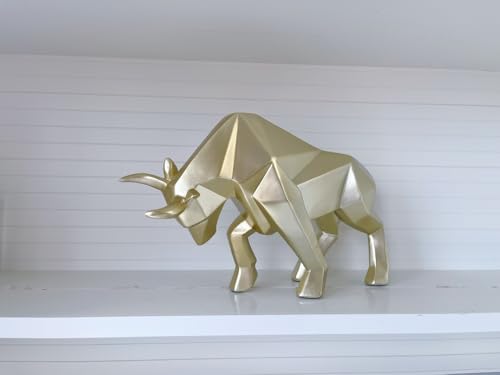 SMRTHMRT Abstract Geometric Sculptures Animals Statues,Collectible Figurines Home Office Tabletop Ornaments (Gold) - color: Gold