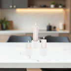 20Pcs 0.7 Inch Chime Candle Holder, Spell Candle Holders, White Ceramic Candles Holder for Casting Chimes, Rituals, Spells, Vigil, Wiccan Supplies, 1.3x1.26 Inch