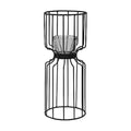 Elements Wire Votive Candle Holder, for Use with Flameless or Wax Candle, Black, 5.12x5.12x12.6 Inch