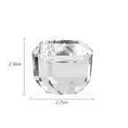 Kitcom Crystal Tealight Candle Holders Pack of 2 for Party Dinner Table Home Decor Hand Cut W2.7'' X H2.3'', Comes with Gift Box - size: W2.7''×H2.3''