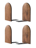 Large Bookend Hold Heavy Books- 7x4x5in 2 Pack Wood Bookends for Heavy Books Heavy Duty Walnut Book Ends for Men Wood Bookends for Office Desk Non-Skid - color: Walnut-r-2pair