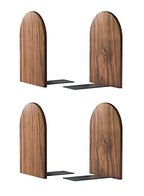 Large Bookend Hold Heavy Books- 7x4x5in 2 Pack Wood Bookends for Heavy Books Heavy Duty Walnut Book Ends for Men Wood Bookends for Office Desk Non-Skid - color: Walnut-r-2pair
