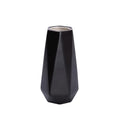 D'vine Dev 8 Inch Matte Black Ceramic Vase, Geometric Handmade Craft Flower Vase with Design Box Packaged, VS-GM-MB-8 - color: Matte Black, size: 8 Inch